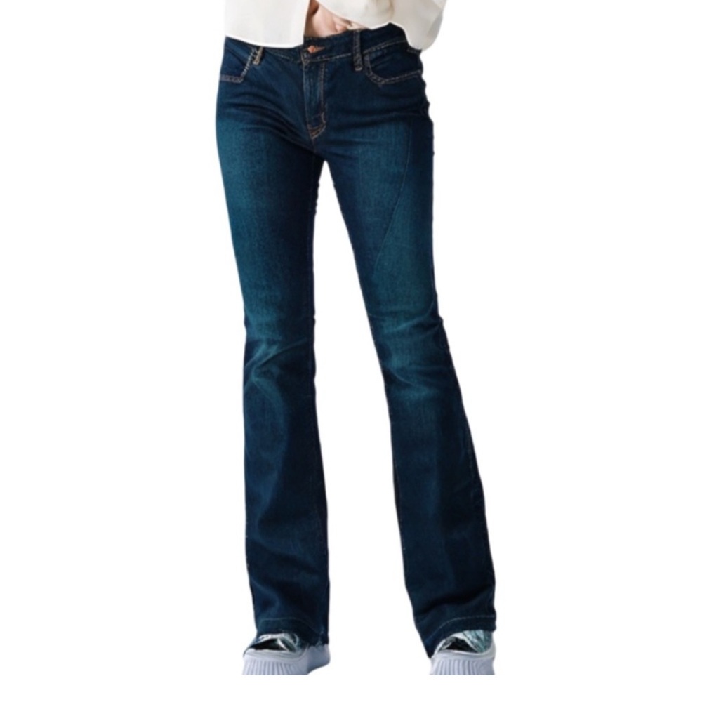 Levis Jeans RARE Genuinely Crafted Floral Pocket Stretch Cotton Fared Mid-Rise